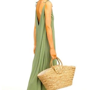 H&M Oversize Backless Maxi Dress